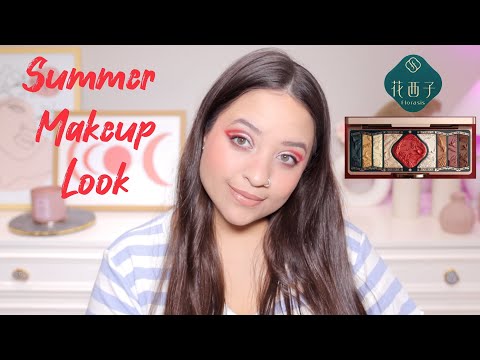 Bright Summer Makeup Look | Using Florasis Eyeshadow Palette | Ridhi Dua