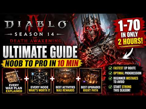 STOP Wasting War Plans! Diablo 4 Season 14 Complete Guide + 1-70 in 2 Hours