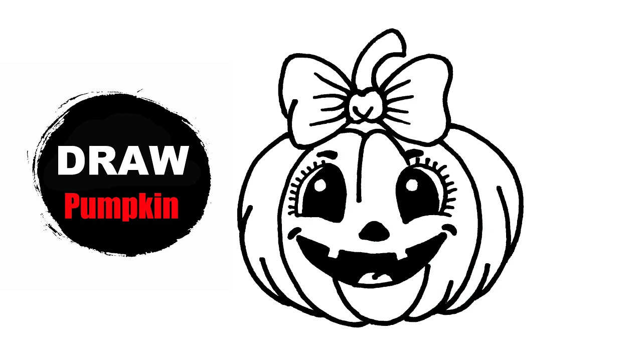 How To Draw A Pumpkin Halloween Cute Halloween Pumpkin Drawings Maxresdefault