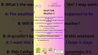 1 Day 2 Sentences I Small Talk - Weather 3 I Conversation in English I #shorts