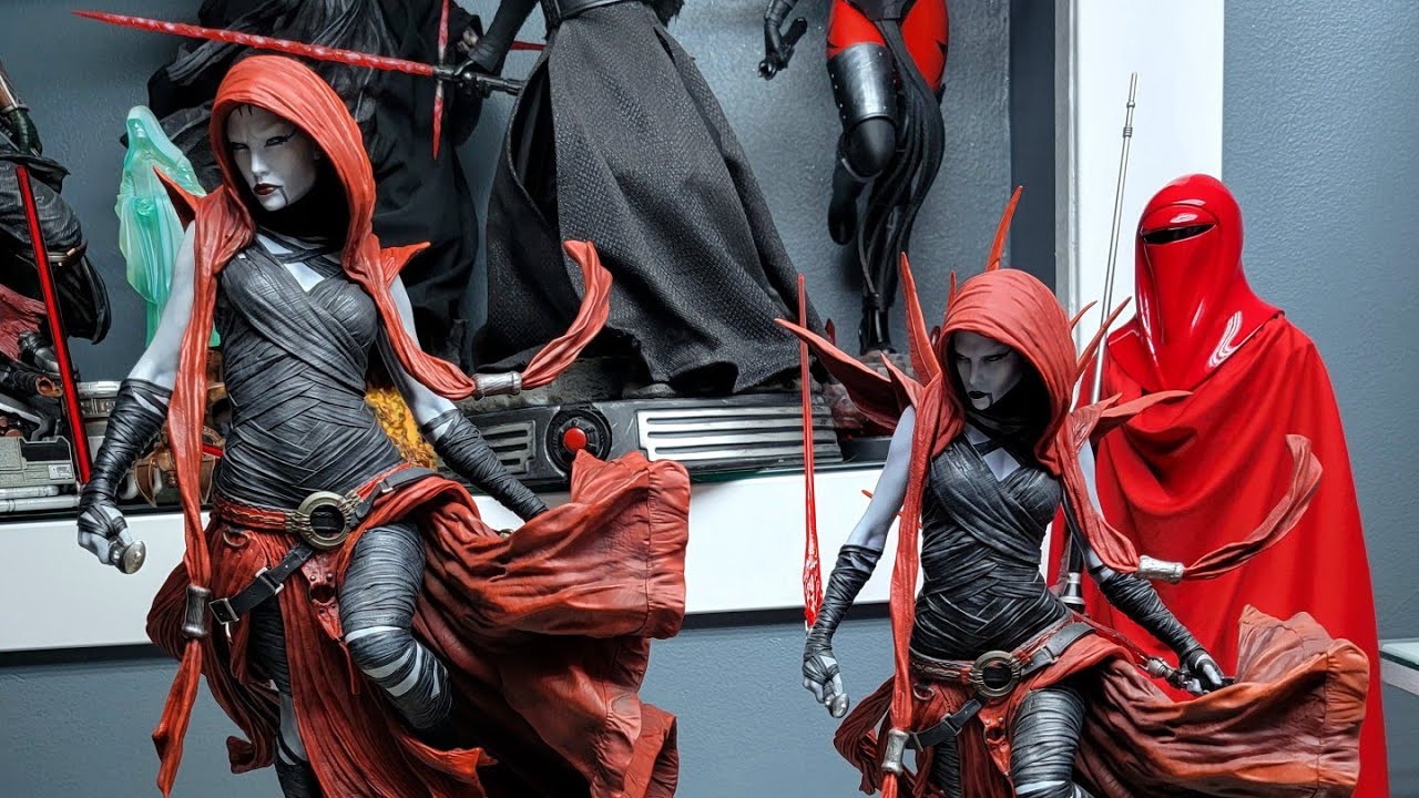 Sideshow Collectibles Mythos Asajj Ventress Premium Format Figure 1/4 compared to 1/5 