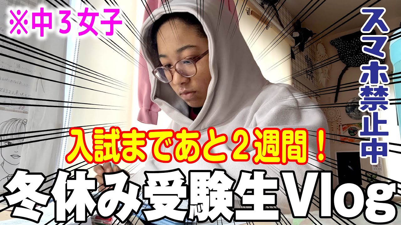 【受験生の冬休み】現実逃避をする中学3年のリアル日常｜早朝から勉強は厳しい😭