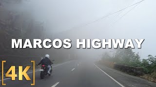 The Descent From Baguio | Foggy Driving Tour at Marcos Highway | Baguio-La Union | 4K | Philippines