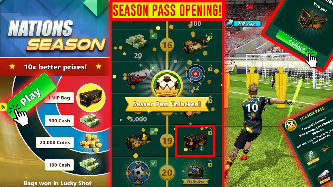 Football Strike NATIONS SEASON PASS FULL OPENING! VIP bag, pro bags