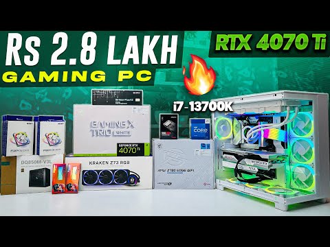 Rs 2.8 Lakh Gaming PC Build | Intel Core i7-13700K & MSI RTX 4070 Ti GAMING X TRIO WHITE 🔥