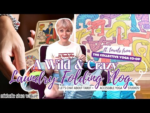 Let's talk Tarot & The Collective Yoga Co-op | LAUNDRY FOLDING VLOG