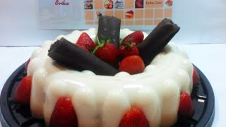 GELATINA TRES LECHES CON CREMA DE COCO RELLENA CON CHOCO ROLES