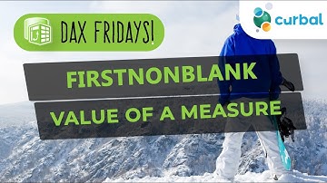 DAX Fridays! #161:FIRSTNONBLANK value of a measure