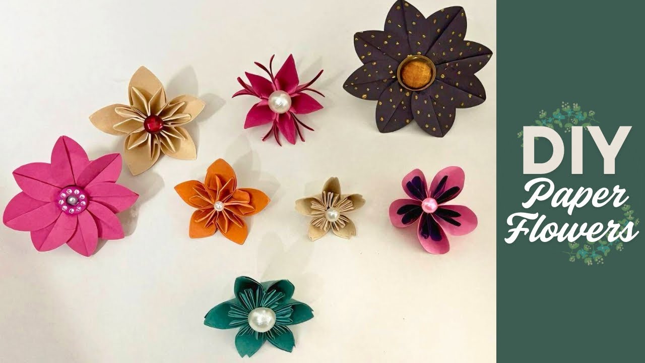 5 Easy Paper Flowers | DIY Origami Flowers