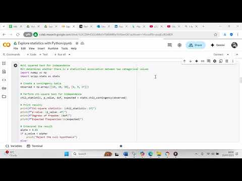 Perform a chi square test for independence in Python