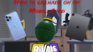How to grenade jump on mobile/ipad Roblox rivals