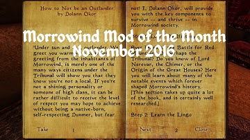 Morrowind Mod of the Month - November 2016