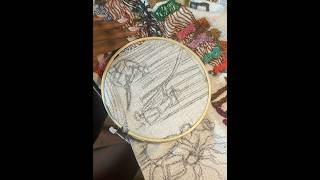 Punch needle process : my land and traditions #punchneedleart#punchneedle#textileart#ricamo#process