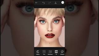 Realistic Lipstick in PicsArt editing | EASY Way TO Change Lips Color in PicsArt 2021|#picsart #art screenshot 5