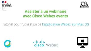 Webex - Tutoriel de connexion avec l'application Webex Meetings (Mac OS)