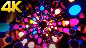 9 hours 4K Disco Lights Multi Color Mind Relaxing TV Sci-fi Lights Screensaver Loop Animation