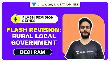 Flash Revision Series | Flash Revision: Rural Local Government | Begi Ram | Unacademy Live
