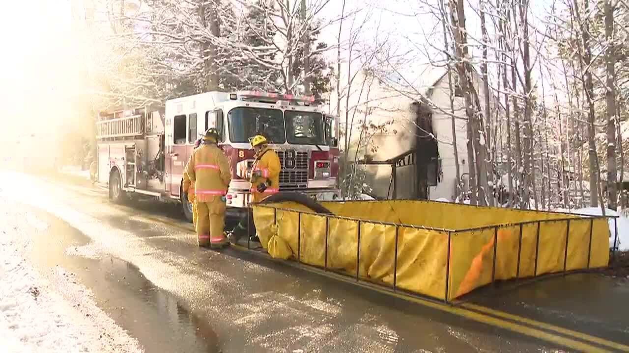SCENE VIDEO: 1 rescued from house fire in Granby