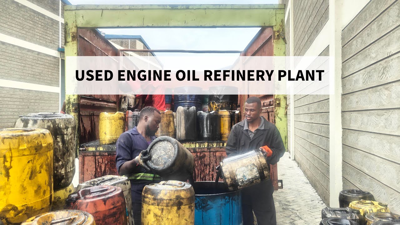 small convert used engine oil to diesel/base oil refinery machine - YouTube
