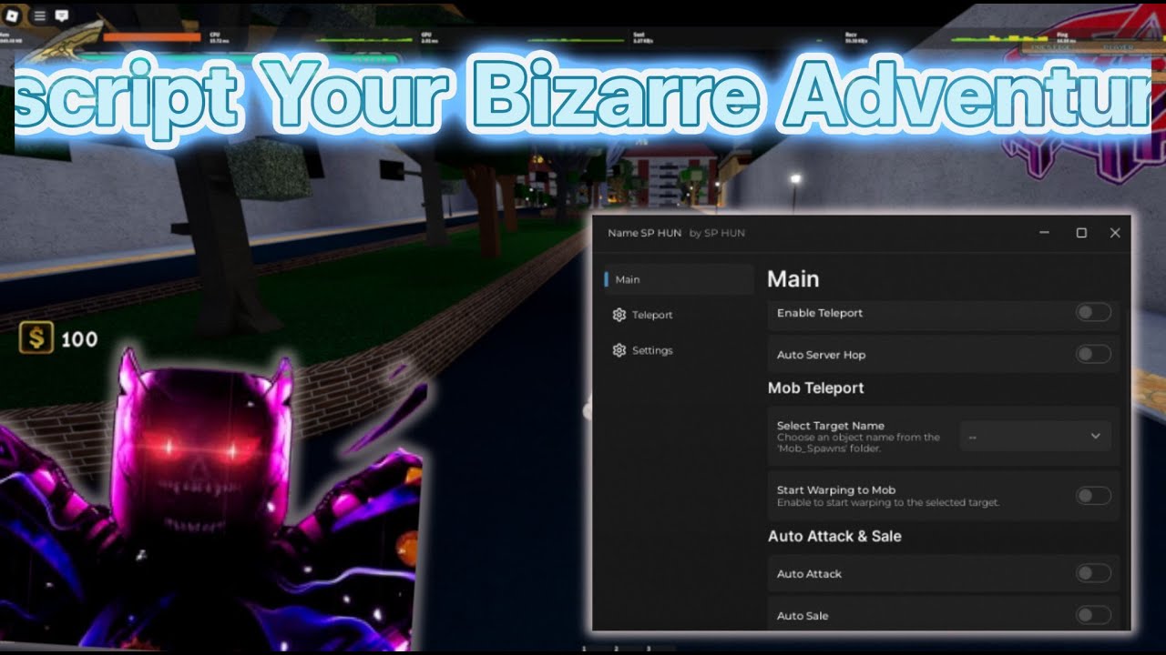 script your bizarre adventure