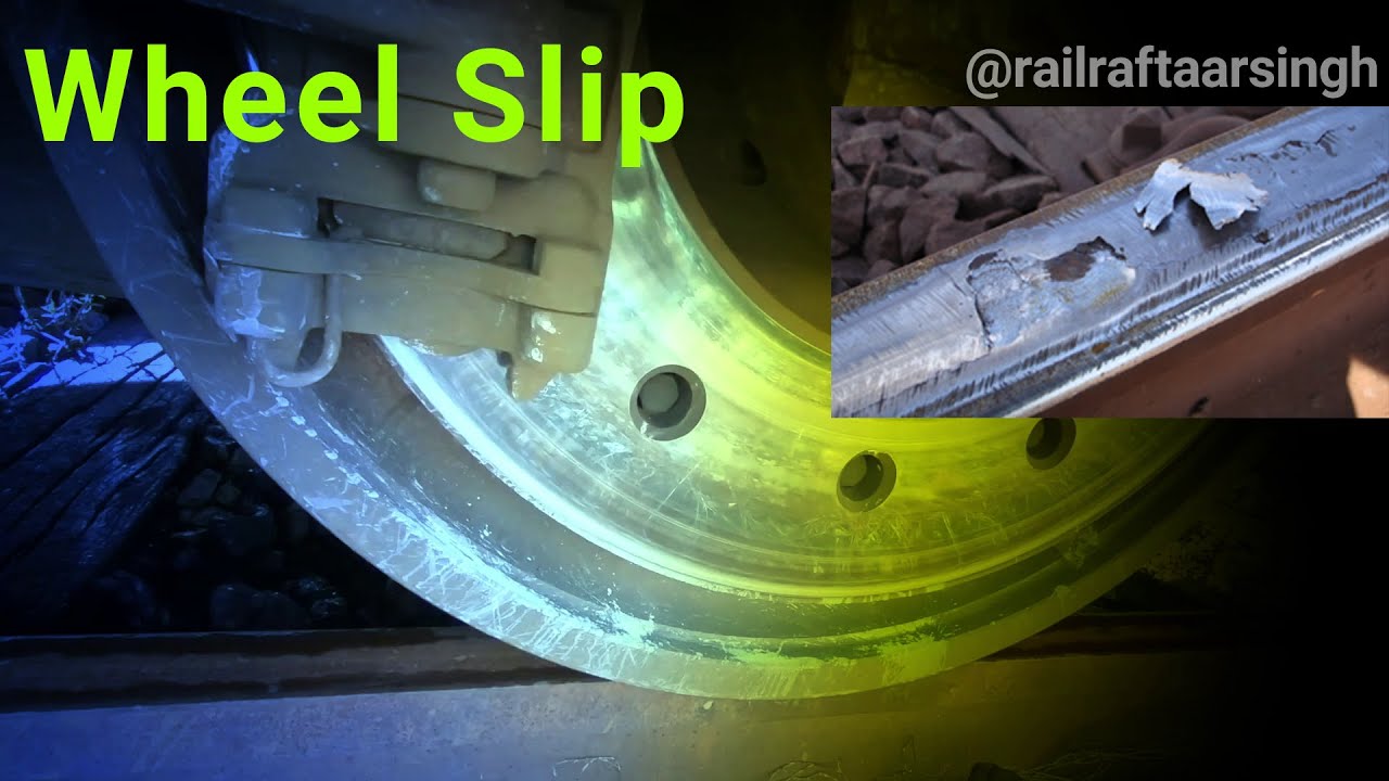 Struggling on rusty wet rails Train Wheel Bend And Wheel Slip