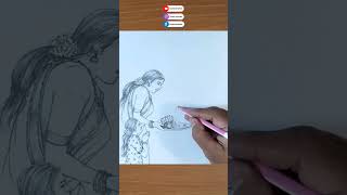 How to draw Mattu Pongal Drawing | Pongal festival  Sankranti drawing #shorts #viral #creative #art screenshot 5