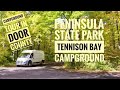 Tennison Bay Campground Tour in Peninsula Point State Park.   Wooded sites near the water.