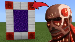 How To Make a Portal to the Attack on Titan Dimension in MCPE (Minecraft PE)