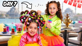 الاميرة فيروز تصنع اغرب تسريحة شعر لهند 😂