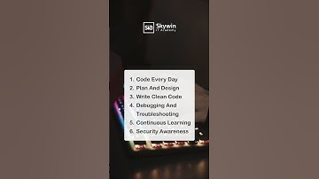 TOP 5 Keys For Developer | Skywin IT Academy | Surat