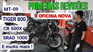 PRIMEIRAS REVISÕES OFICINA NOVA ! REVISÃO MT-09 CB500X TIGER 800/ FALHA SRAD 1000 E MUITO MAIS !