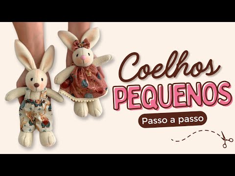 COELHOS PEQUENOS PARA PÁSCOA - Passo a passo completo de artesanato