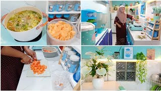 AKTIFITAS PRODUKTIF DIDAPUR BIRU SEDERHANA✨Masak dan Beberes | daily vlog irt desa