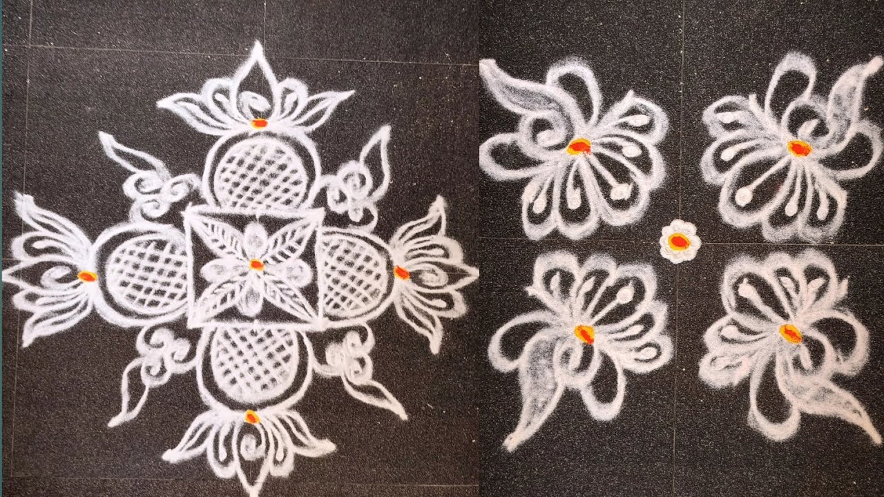 Daily latest & unique❣️rangoli✨design //easy & simple kolam 