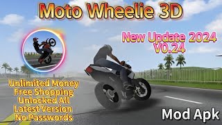 Moto Wheelie 3D Mod Apk v0.23 Unlimited Money Unlocked Car Latest Version 2024 Update screenshot 1