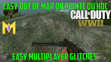 CoD WW2 Multiplayer Glitches - New Easy Pointe Du Hoc Out Of Map Glitch - WW2 Glitches