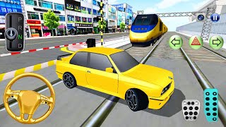 New BMW Car vs Train on Risky Road | Extreme Driving 2026 Gameplay | 3D Driving Class Android screenshot 2