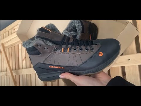 Чоловічі зимові шкіряні черевики кросівки (натуральна шкіра) коричневі на хутрі, чоловіче взуття на зиму, розмір 40 41 42 43 44 45, відео 1