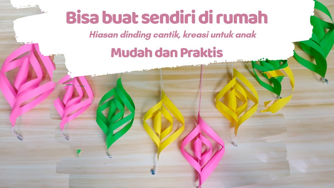 Membuat hiasan  dinding Kertas origami  YouTube