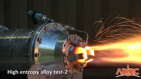 H2O2/Plastics Hybrid Rocket Engine High Entropy Alloy Test-2