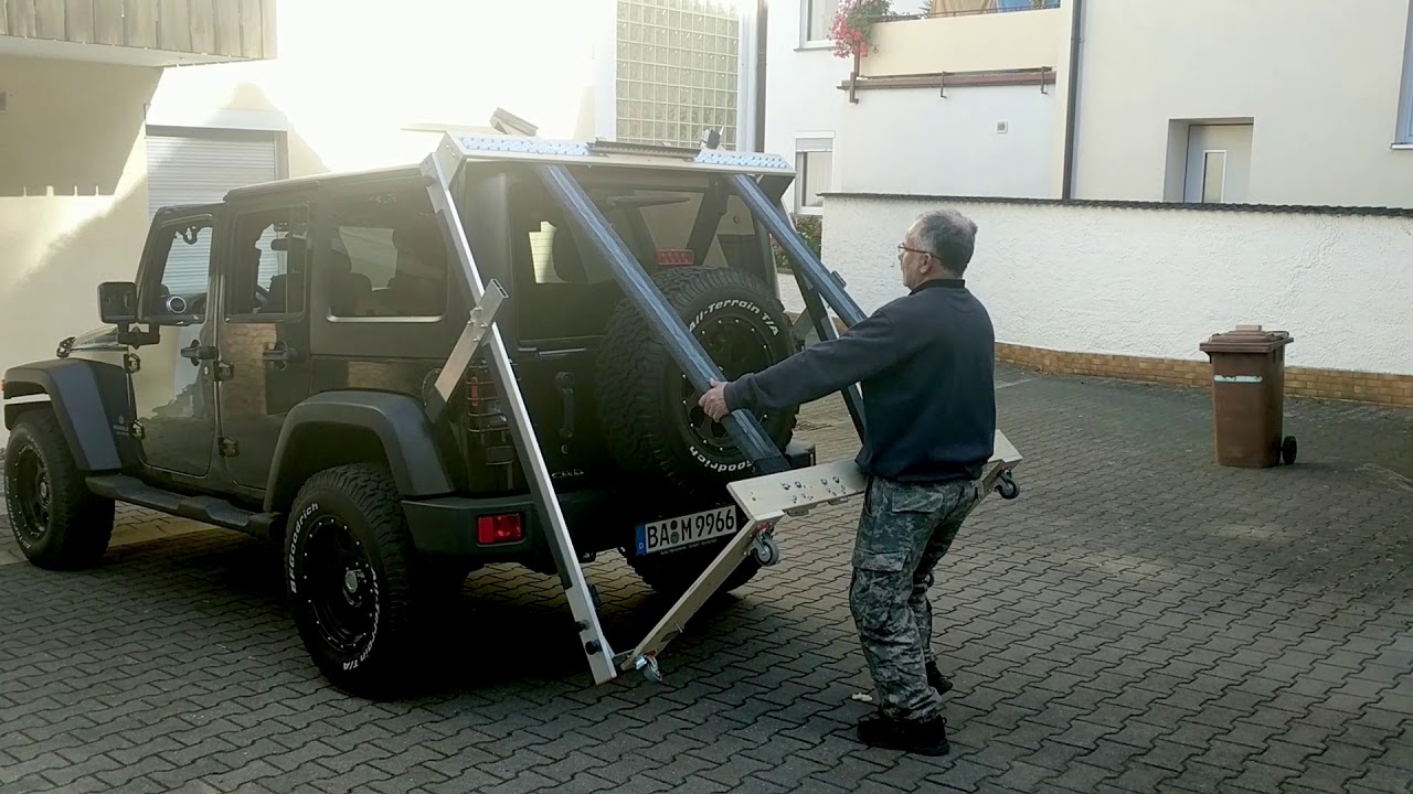 Jeep Wrangler JK Hardtop storage - YouTube