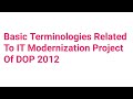 MCQ Class 1/Basic Terminologies Related To IT Modernization Project Of Department Of Posts