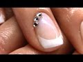 Jak zrobić Hybrydowy French Manicure + cyrkonie krok po kroku tutorial [paznokcie hybrydowe]