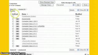 Hiding a Folder on Edline