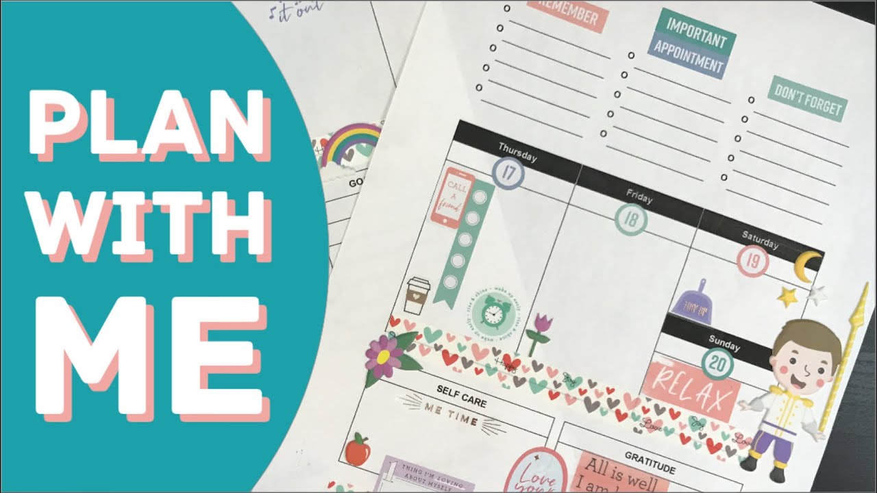 Plan With Me - GIVEAWAY and FREE Planner Printables - YouTube