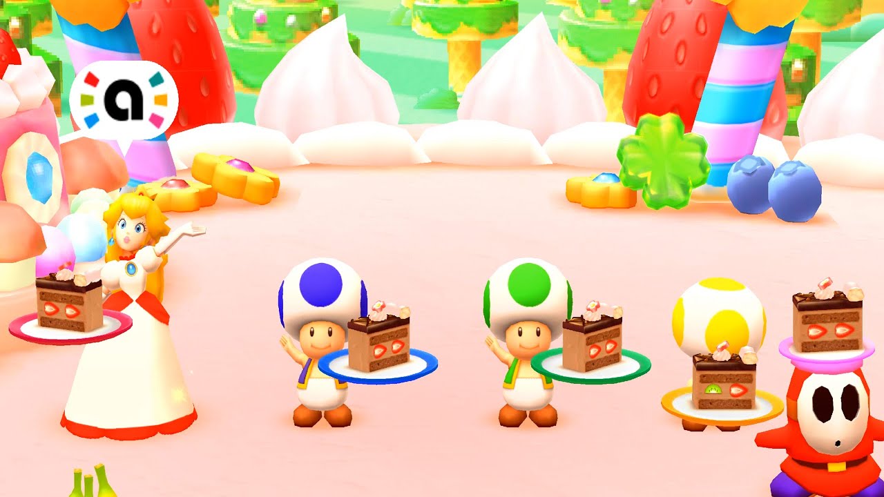 【マリオパーティ スターラッシュ】ミニゲームピーチvsロゼッタvsワリオvsキノピコ(COM最強 たつじん)