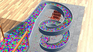 15,000 Balls On Spiral Stair #2