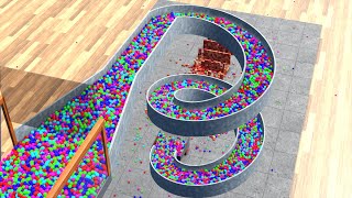 15,000 Balls On Spiral Stair #2