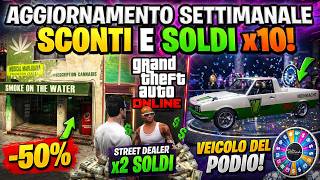 SOLDI x10 NEL NUOVO AGGIORNAMENTO SETTIMANALE DI GTA 5 ONLINE CON NUOVI SCONTI & SOLDI BONUS