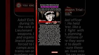Adolf Eichmann Sentenced To Death The Bureaucrat Of The Holocaust 1961
